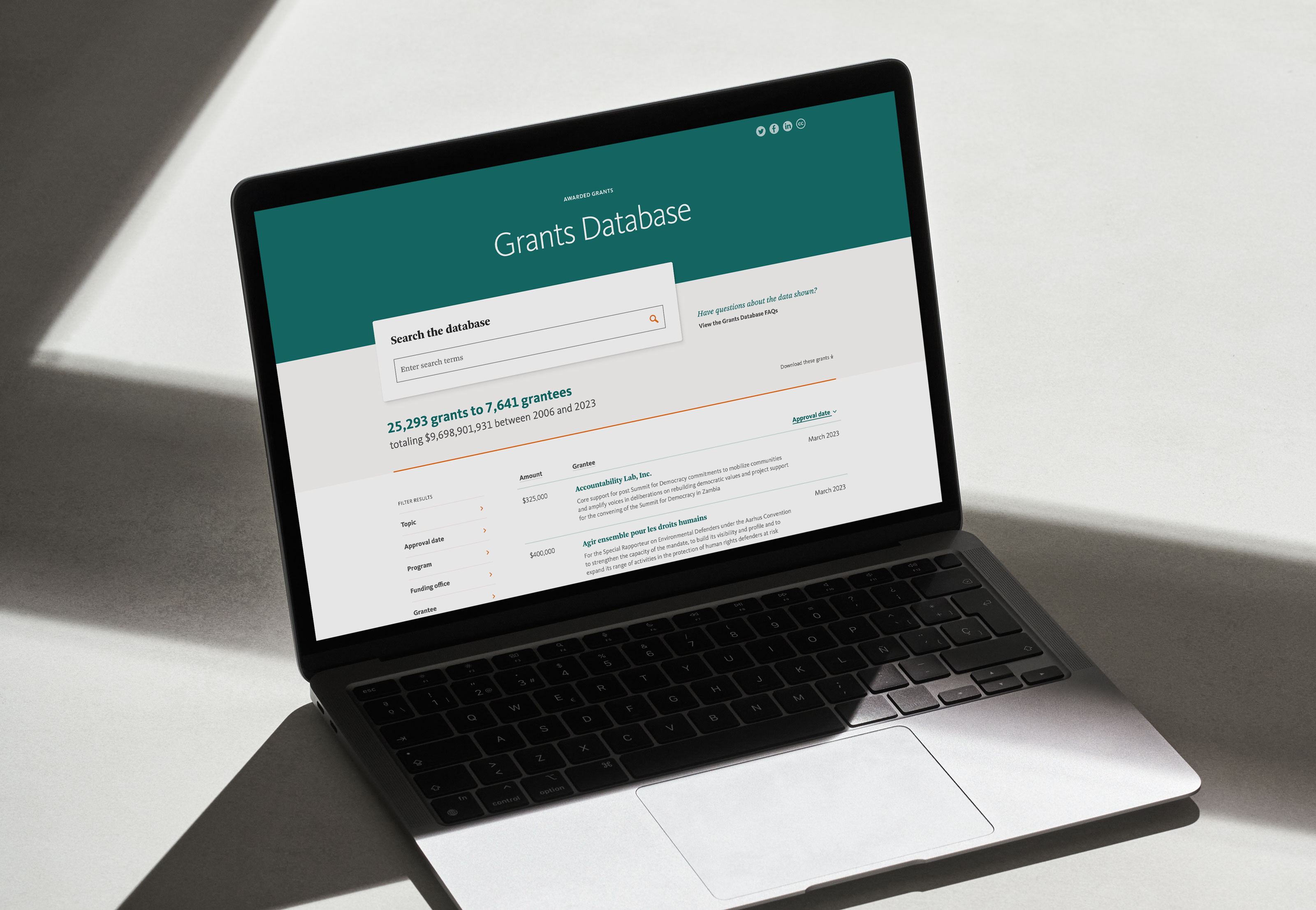 Designing a better grants database Durable Digital